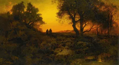 Twilight Landscape (Flight Into Egypt) by Thomas Moran, 1878 — digital art print download