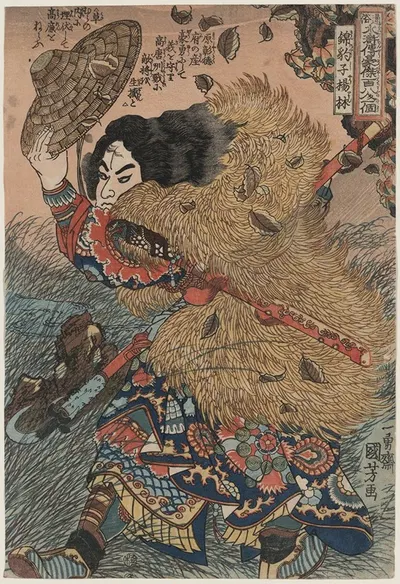Киньёси ёрин, герой Суикодена by Утагава Куниёси, 1826 — digital art print download