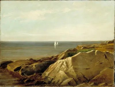 Берег Мэна by Уильям Эдвард Нортон, 1875 — digital art print download