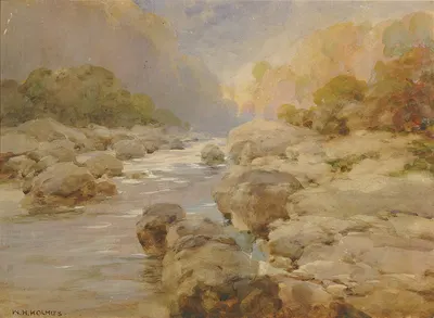 Неподверженный изменениям Рок-Крик, около 1910 by Уильям Генри Холмс — digital art print download