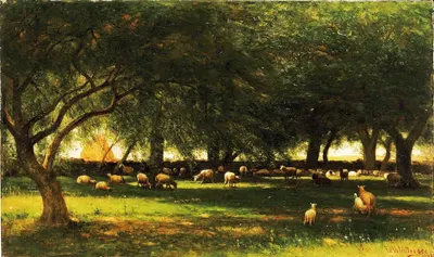 Полдень в саду by Уортингтон Уитредж, 1900 — digital art print download
