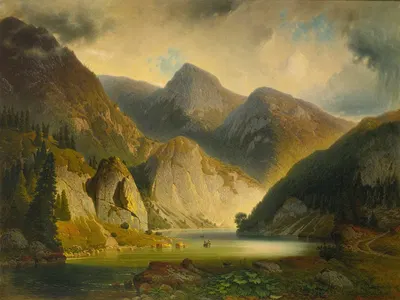 Альпийское озеро by Александр Свешевский, 1870 — digital art print download