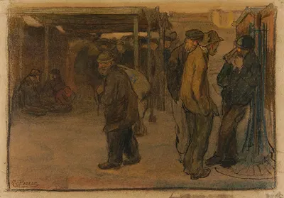 Stationnement d'indigents devant un baraquement by Gustave Pierre — digital art print download