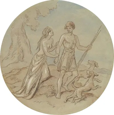 Venus and Adonis pl1 by Хаблот Найт Браун — digital art print download