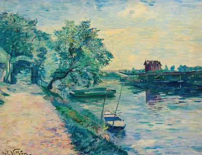 La Guinguette Au Bord De La Seine by Emmanuel de La Villéon — digital art print download