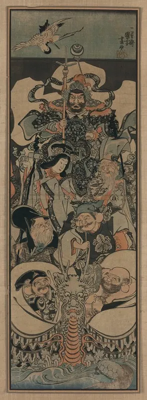 Сичифукудзин такарабунэ by Утагава Куниёси, 1843 — digital art print download