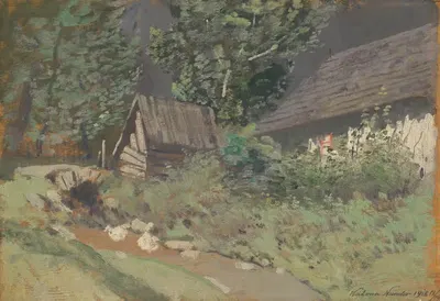 За сараем by Фердинанд Катона, 1918 — digital art print download