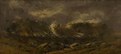 Цыганский лагерь во время шторма by Фердинанд Катона, 1910–1930 — digital art print download