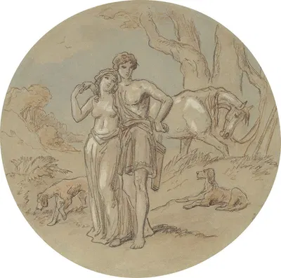 Venus and Adonis pl13 by Хаблот Найт Браун — digital art print download