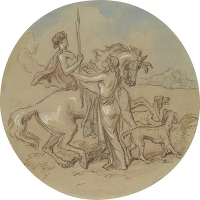 Venus and Adonis pl14 by Hablot Knight Browne — digital art print download