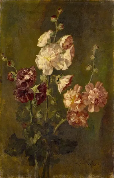 Hollyhocks by Макс Вейль, 1881 — digital art print download