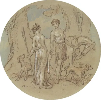 Venus and Adonis pl15 by Хаблот Найт Браун — digital art print download