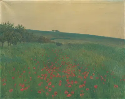 Red Poppies by František Kaván, 1910 — digital art print download