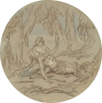 Venus and Adonis pl3 by Хаблот Найт Браун — digital art print download
