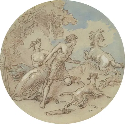 Venus and Adonis pl5 by Хаблот Найт Браун — digital art print download