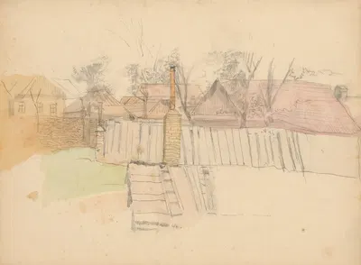 Farm in Strážky I. by Ладислав Меднянски, 1880–1890 — digital art print download
