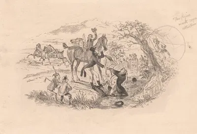 Mr. Jorrocks rescued from a ditch by Хаблот Найт Браун, 1838 — digital art print download