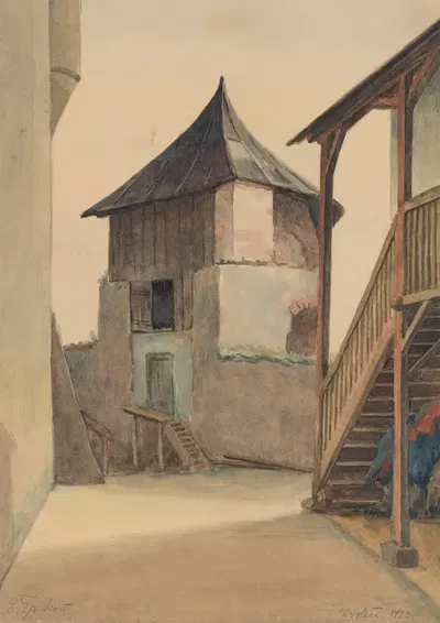 Бастион замка Зволен by Ладислав Тресконь, 1923 — digital art print download