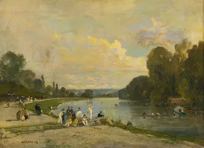 La Fête Nautique by Luigi Loir, 1873 — digital art print download
