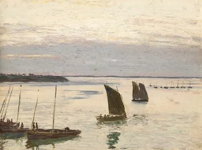 At The Pier by Nikolai Nikanorovich Dubovskoy — digital art print download