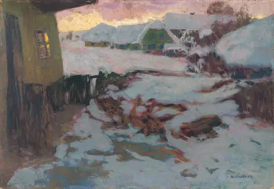 Winter Landscape by Alois Kalvoda, 1915 — digital art print download