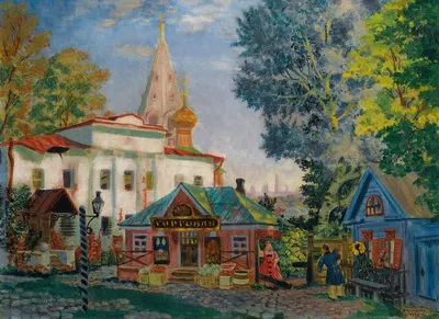 In The Provinces by Boris Kustodiev, 1920 — digital art print download