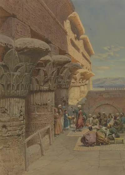Музыканты в Филах by Карл Фридрих Генрих Вернер, 1887 — digital art print download