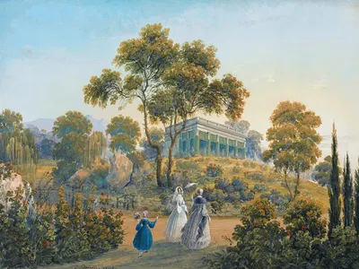 Семь видов Мисхора в Крыму I by Карло Боссоли, 1841-1842 — digital art print download