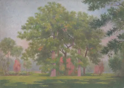 Пейзаж с деревьями by Дезидер Чёльдер, 1901–1925 — digital art print download