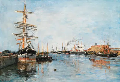 Лодки в рейде by Эдмон-Мари Петижан — digital art print download