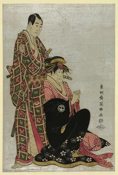 Савамура Содзюро [и] Сэгава Кикунодзё by Тошюсай Шараку, 1794 — digital art print download