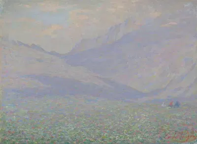Пейзаж в Вальтеллине by Эмилио Лонгони — digital art print download