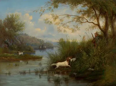 Охота на диких уток by Франтишек Белопотоцкий, 1869 — digital art print download