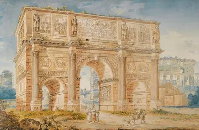 Арка Константина и часть Колизея by Франц Кайзерманн, 1810 — digital art print download