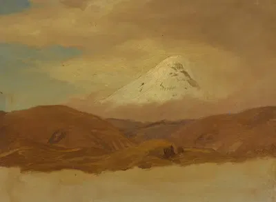 Ecuador, Mt. Chimborazo by Frederic Edwin Church, 1853 — digital art print download