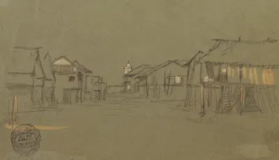 Улица, ведущая к церкви, Гуаякиль, Эквадор by Фредерик Эдвин Чёрч, 1857 — digital art print download