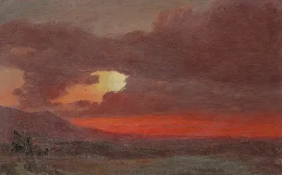 Sunset, Hudson, New York by Frederic Edwin Church, 1861 — digital art print download