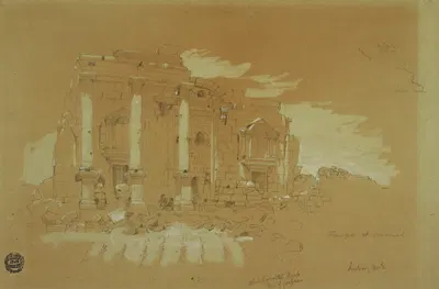 Temple at Mismiyeh, Syria by Фредерик Эдвин Чёрч, 1868 — digital art print download