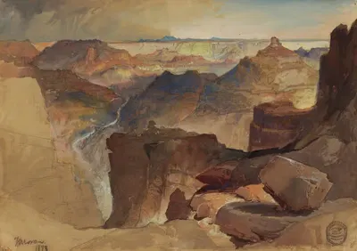 View from Powell's Plateau, Grand Canyon, Colorado by Frederic Edwin Church, 1873 — digital art print download