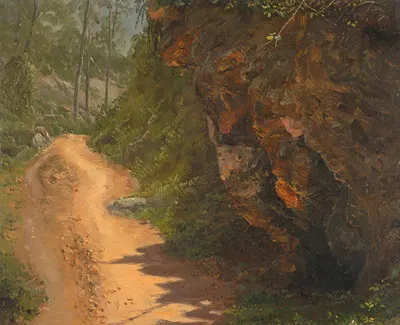 Лесная тропа, Ямайка by Фредерик Эдвин Чёрч, 1865 — digital art print download