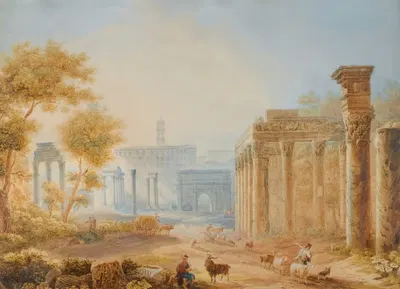 View Of The Forum, Rome by Henri Lévêque — digital art print download