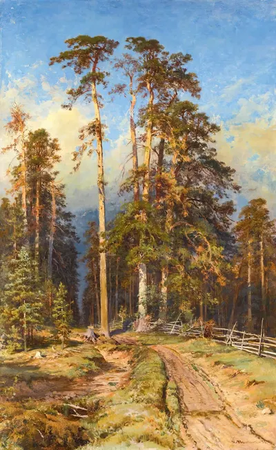 Pine Forest by Ivan Ivanovich Shishkin, 1897 — digital art print download