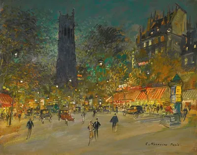 La Tour Saint Jacques by Konstantin Alexeevich Korovin — digital art print download