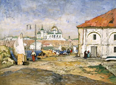 Причал в старом городе by Константин Иванович Горбатов, 1913 — digital art print download