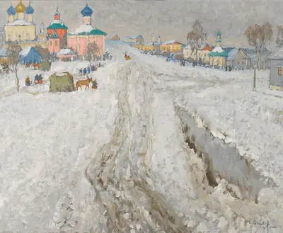 Русский город под снегом by Константин Иванович Горбатов — digital art print download