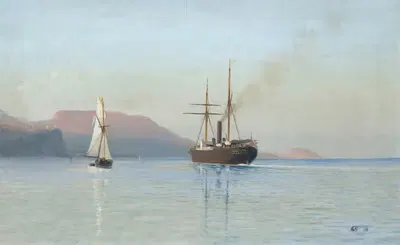 Залив в Феодосии by Лев Феликсович Лагорио, 1886 — digital art print download