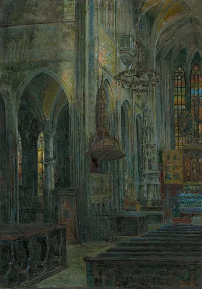Inside The Košice Dome by Florián Milan, 1910-1930 — digital art print download