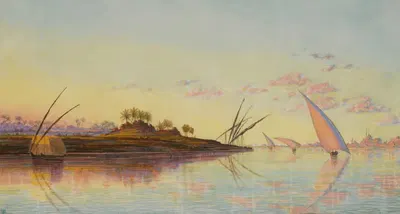 View On The Nile Near Cairo, Egypt by Thomas Seddon — digital art print download