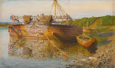 Плоскодонка на реке Ока by Василий Дмитриевич Поленов, 1897 — digital art print download