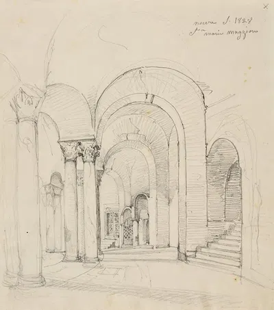 Intérieur de Sainte-Marie Majeure à Nocera by Jacques-Raymond Brascassat — digital art print download